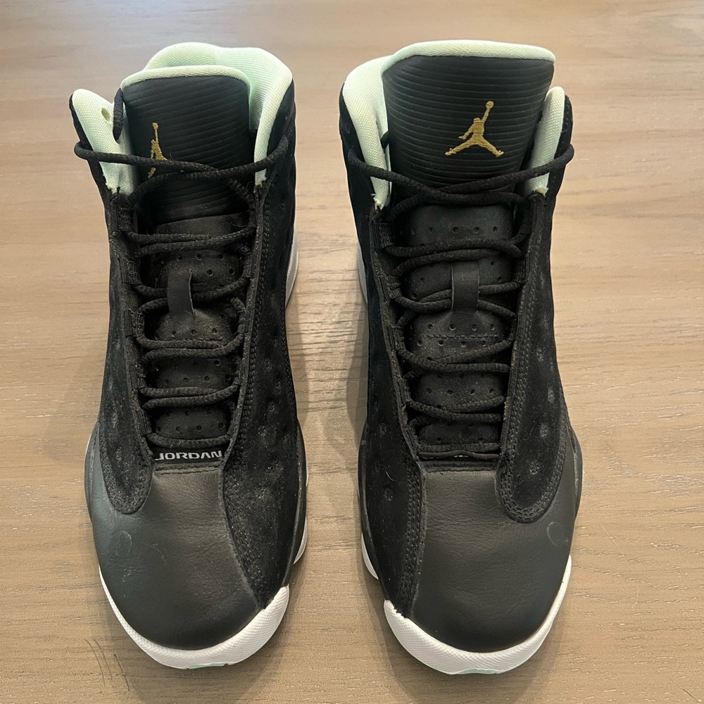 Jordan Kids Black Sneakers with Gold Logo